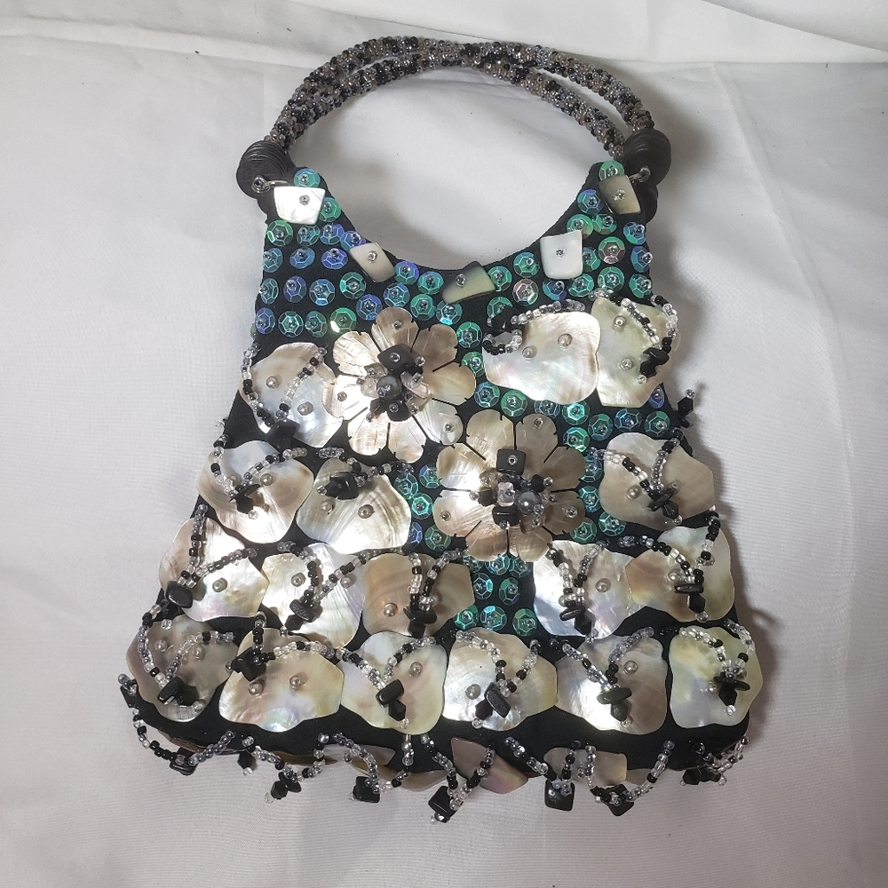 Shell and Sequin purse